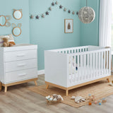 Babymore Mona 2 Piece Nursery Room Set - White