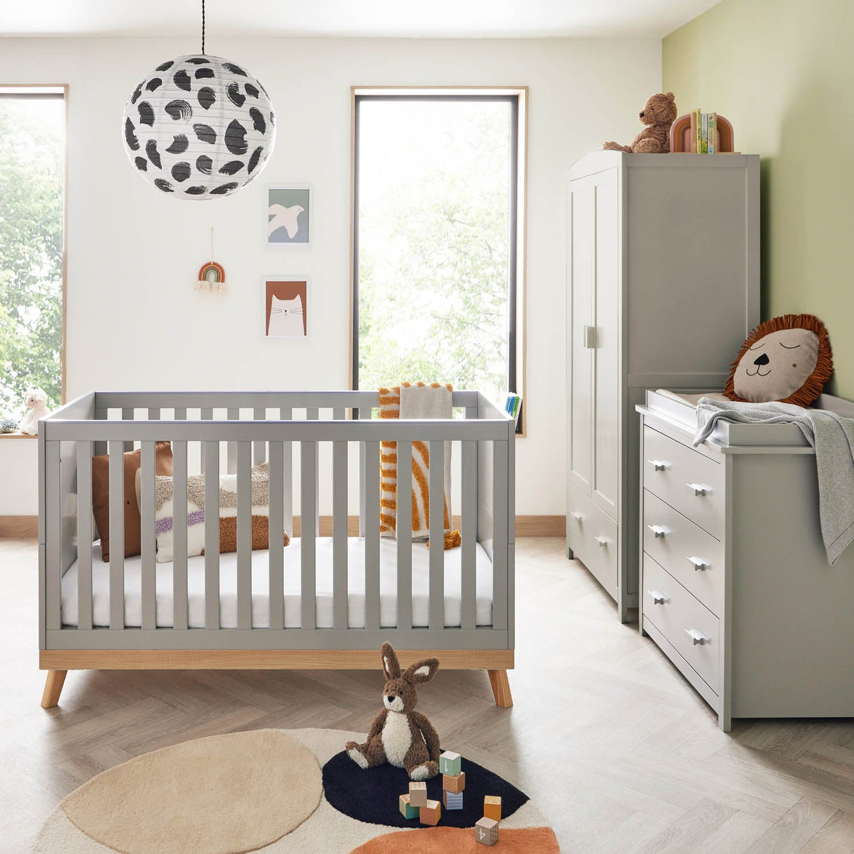 Babymore Mona 3 Piece Universal Room Set - Grey