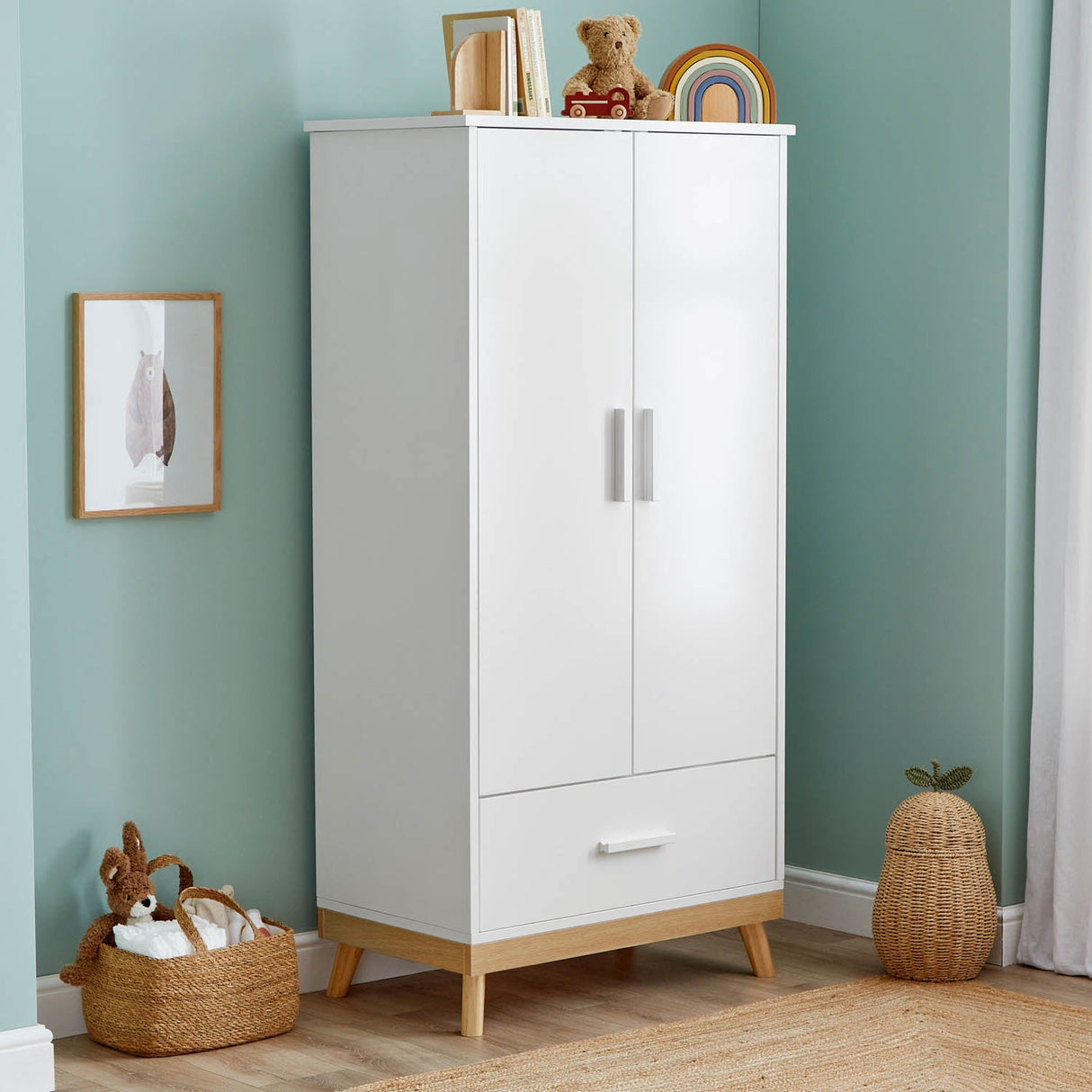 Babymore Mona Nursery Wardrobe - White