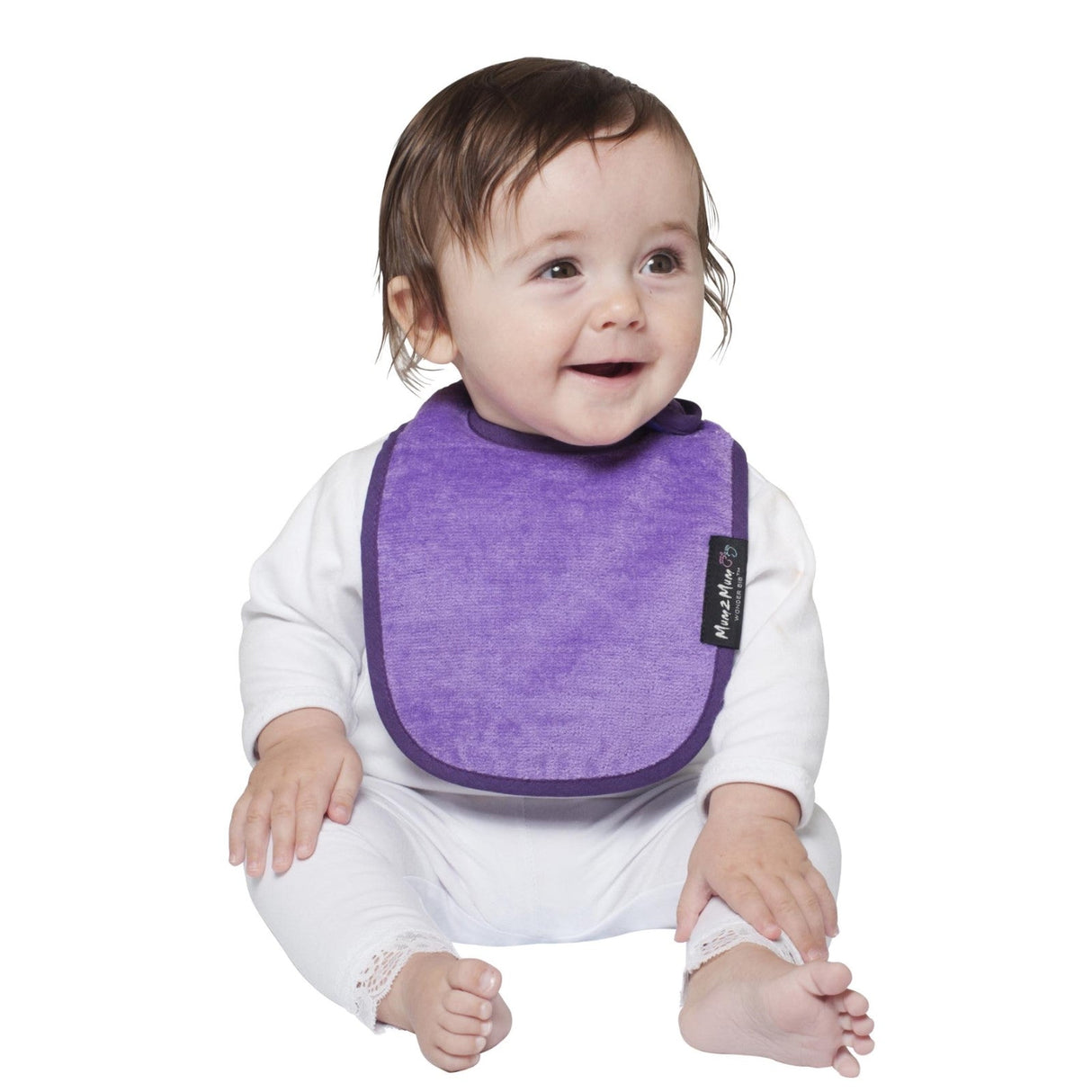 3 PACK - Mum 2 Mum Infant Wonder Bibs - Cerise / Baby Pink / Purple