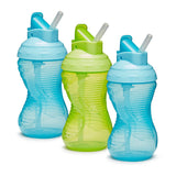 Munchkin Mighty Grip Straw Cup Blue & Green 10Oz 3pk