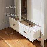 CuddleCo Burford Dresser Wardrobe - White & Oak