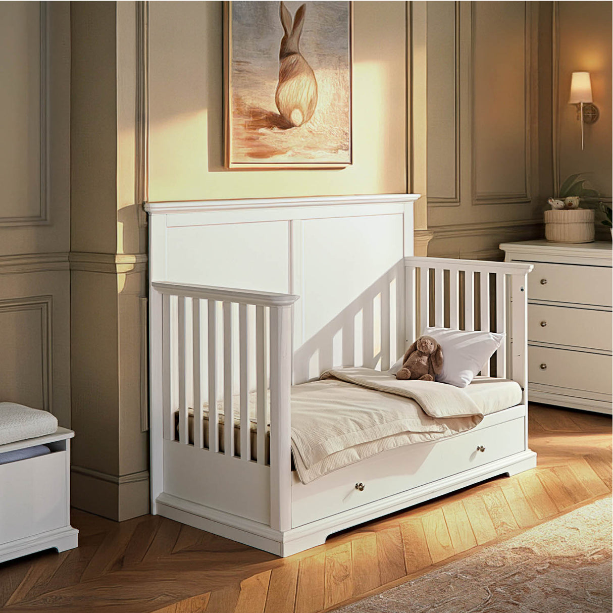 CuddleCo Grand Beaumont Cot Bed - White