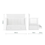 CuddleCo Grand Beaumont Cot Bed - White