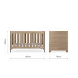 CuddleCo Burford 2 Piece Nursery Furniture Set - Oak