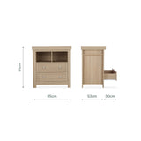 CuddleCo Burford Dresser Changer - Oak