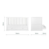 CuddleCo Beaumont 3 Piece Nursery Furniture Set - White