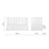 CuddleCo Beaumont 2 Piece Nursery Furniture Set - White