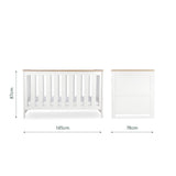 CuddleCo Burford 3 Piece Nursery Furniture Set - White & Oak