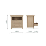 CuddleCo Burford 2 Piece Nursery Furniture Set - Oak