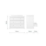 CuddleCo Beaumont 2 Piece Nursery Furniture Set - White