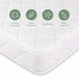 Tutti Bambini Natural Coir Fibre Cot Bed Mattress (70 x 140 cm) - White