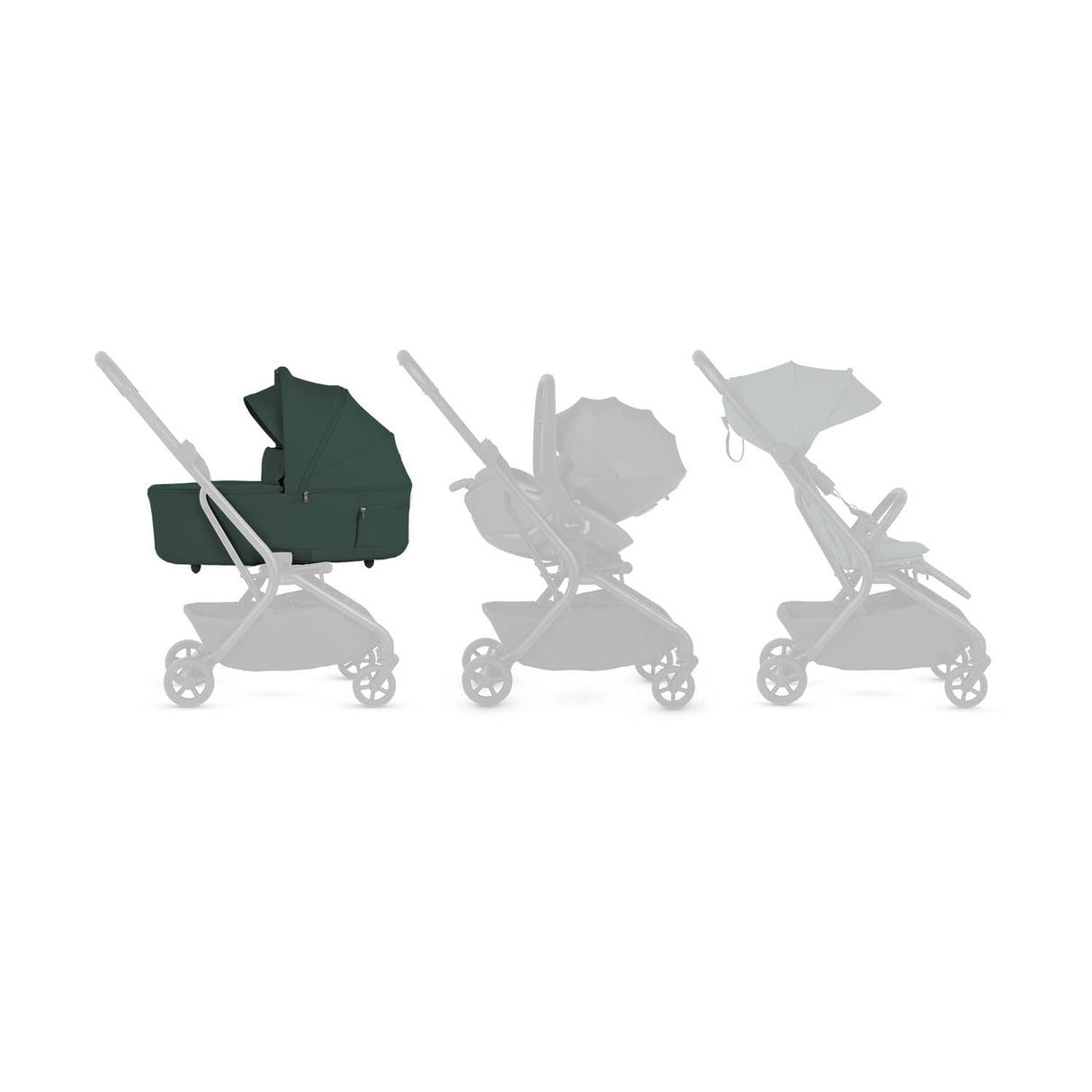 Silver Cross Nia Folding Carrycot - Conifer