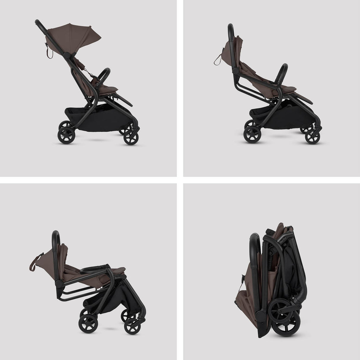 Silver Cross Nia Stroller & Carrycot - Chocolate