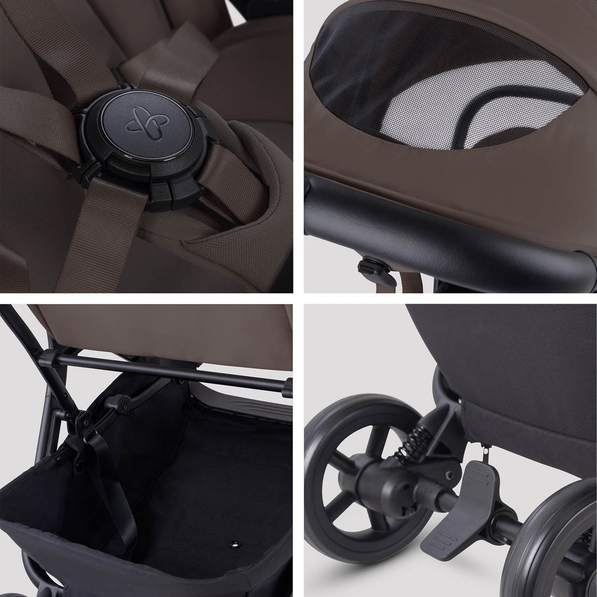 Silver Cross Nia Stroller & Carrycot - Chocolate