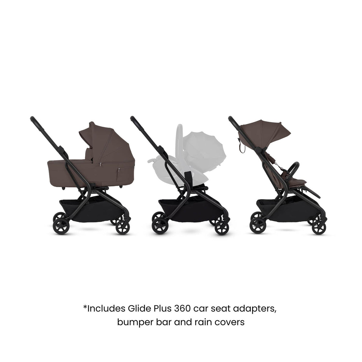 Silver Cross Nia Stroller & Carrycot - Chocolate