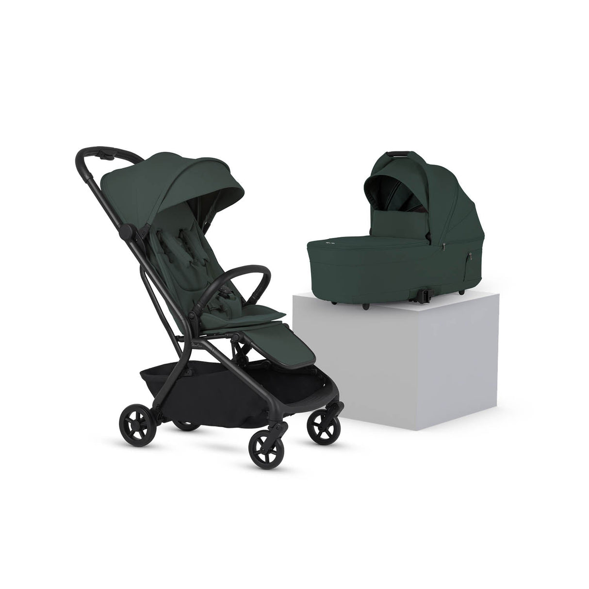 Silver Cross Nia Stroller & Carrycot - Conifer