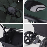 Silver Cross Nia Stroller & Carrycot - Conifer