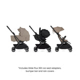 Silver Cross Nia Glide Plus Travel System & Accessories - Champagne