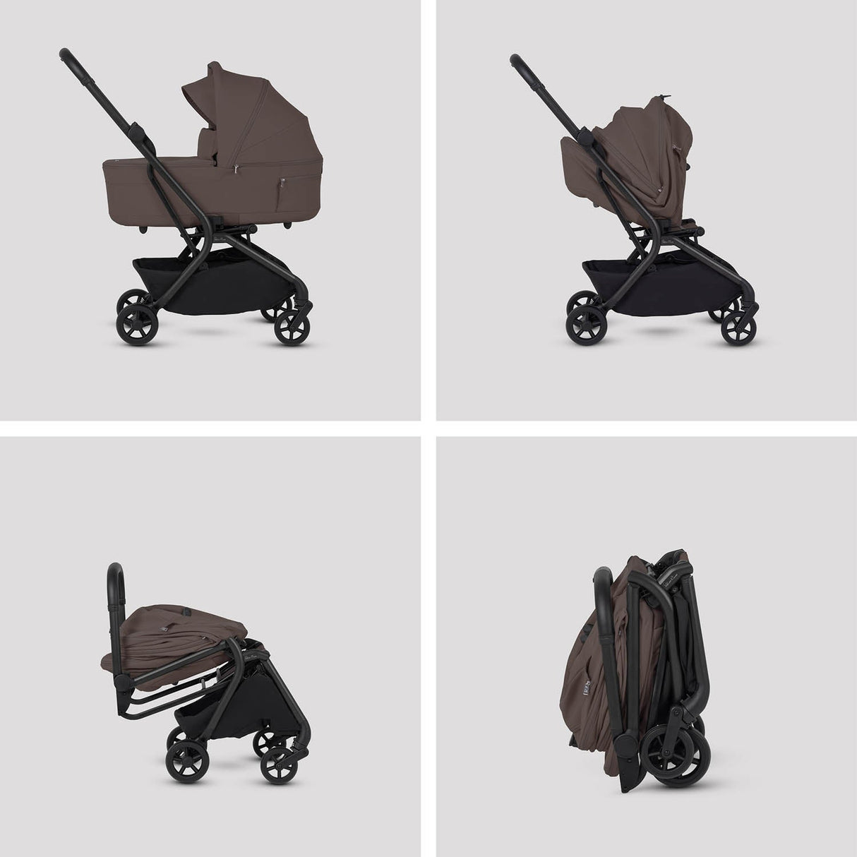 Silver Cross Nia Glide Plus Travel System & Accessories - Chocolate