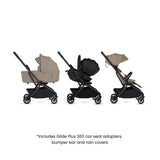 Silver Cross Nia Glide Plus Travel System - Champagne