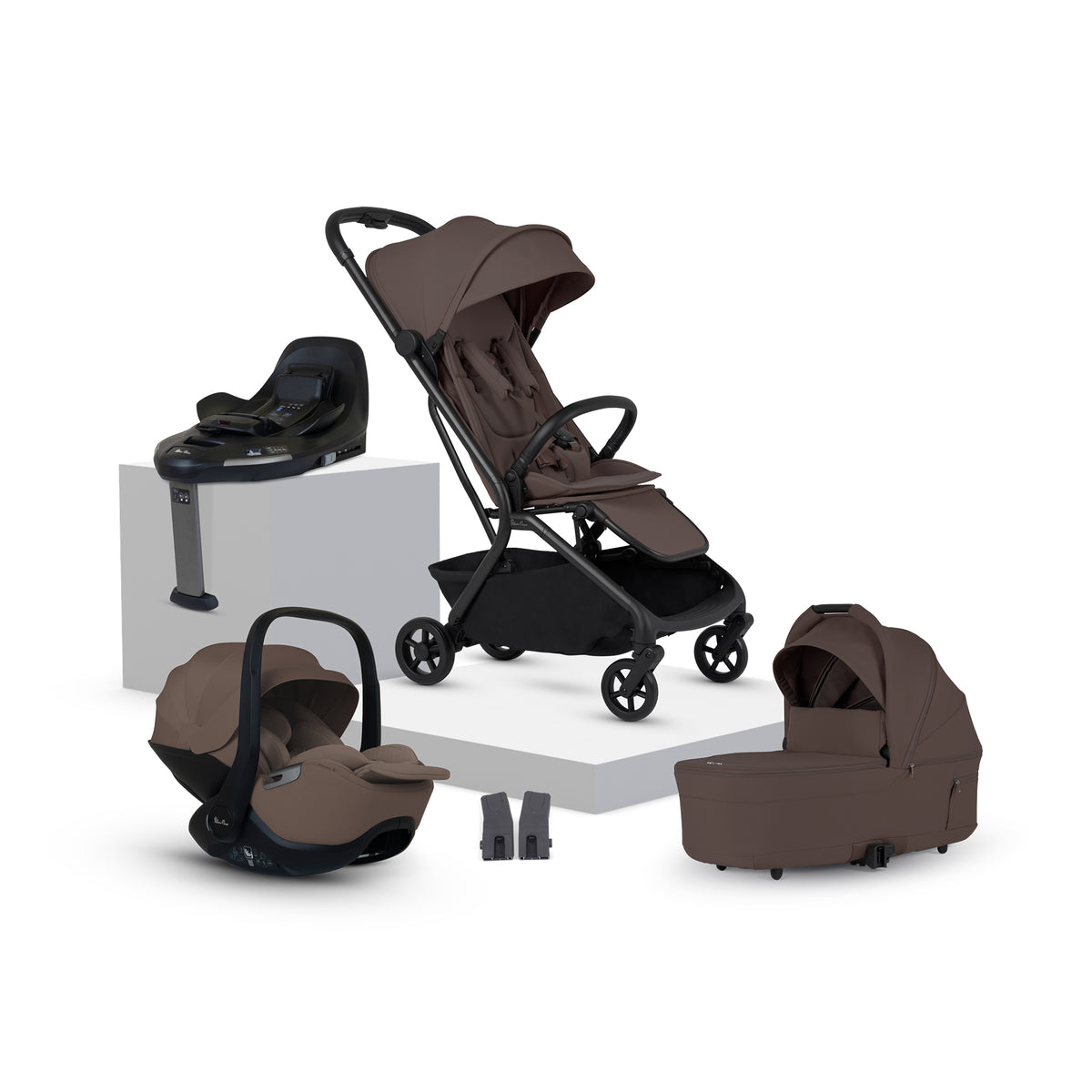 Silver Cross Nia Glide Plus Travel System - Chocolate