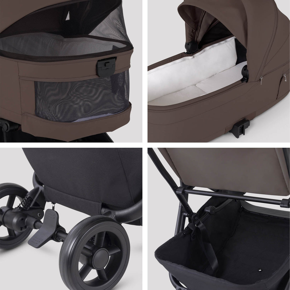 Silver Cross Nia Glide Plus Travel System - Chocolate