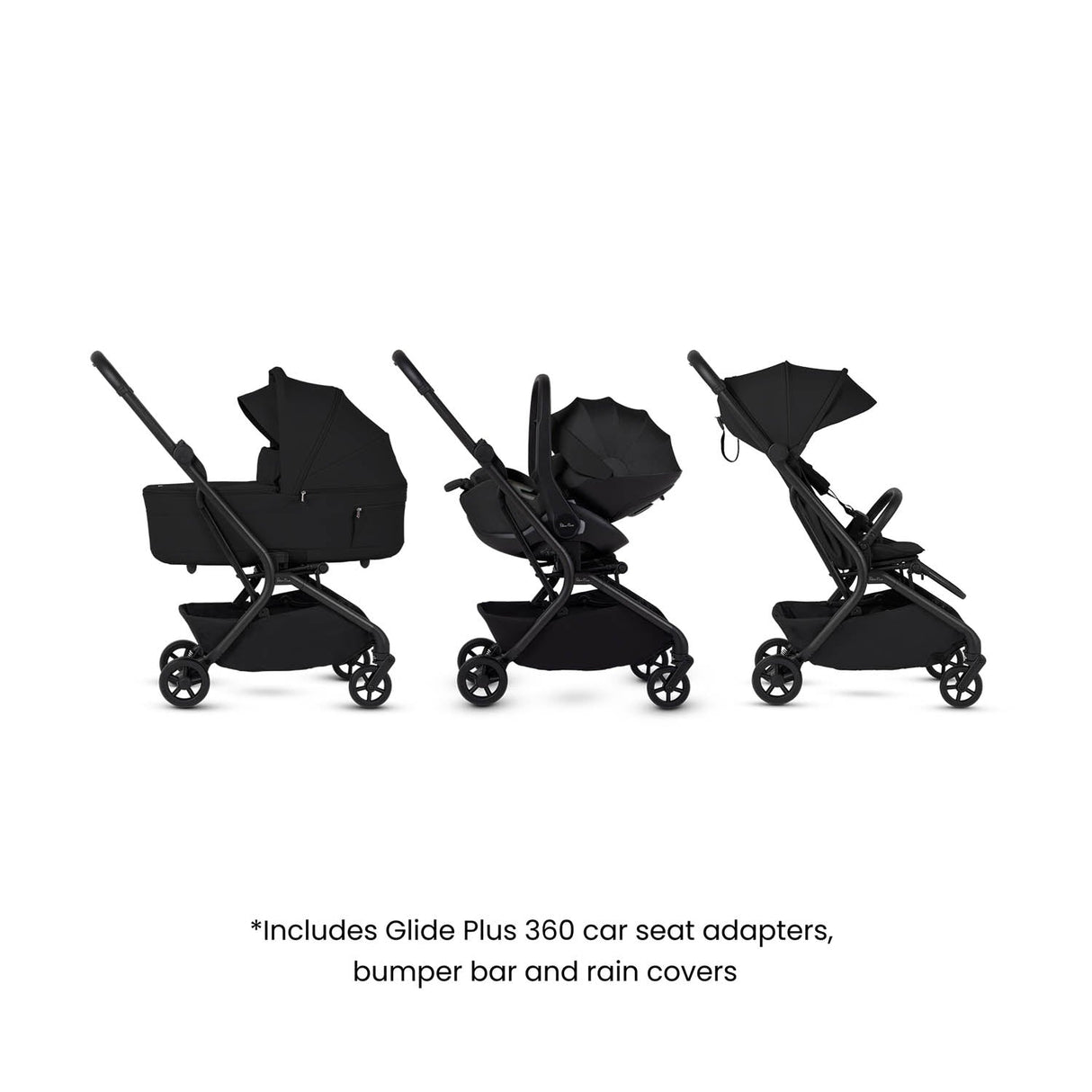 Silver Cross Nia Glide Plus Travel System - Onyx