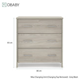 Obaby Nika 2 Piece Room Set - Grey Wash