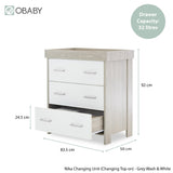 Obaby Nika 2 Piece Room Set - Grey Wash & White