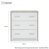 Obaby Nika 2 Piece Room Set - Grey Wash & White