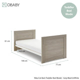 Obaby Nika 2 Piece Room Set - Grey Wash & White