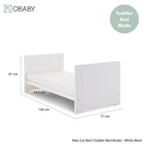 Obaby Nika 2 Piece Room Set - White Wash
