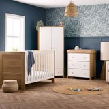 Obaby Nika 3 Piece Nursery Room Set - Oak & White