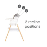Tutti Bambini Nova Evolutionary Highchair - Scandinavian Walnut & Ecru
