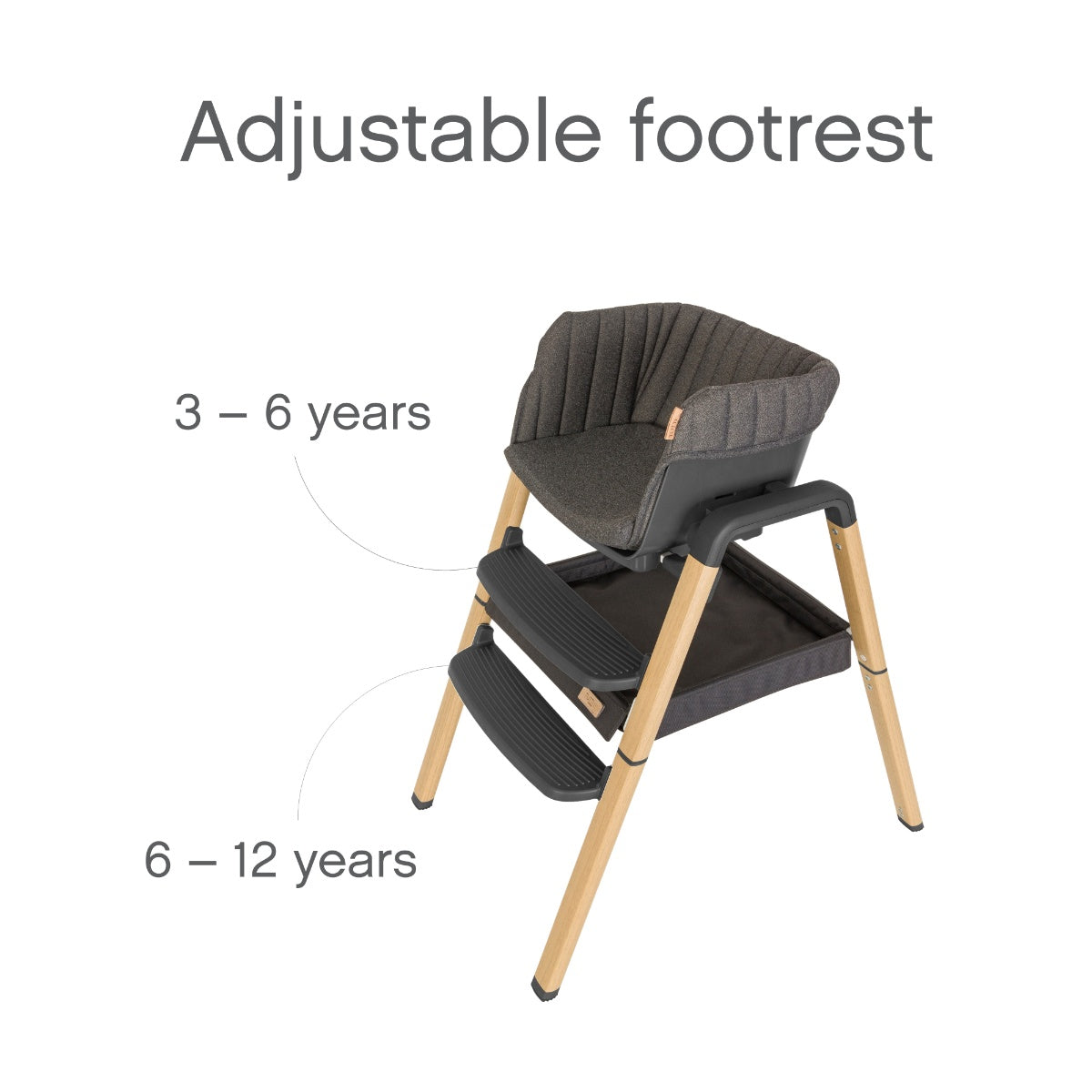 Tutti Bambini Nova Evolutionary Highchair - Grey & Oak