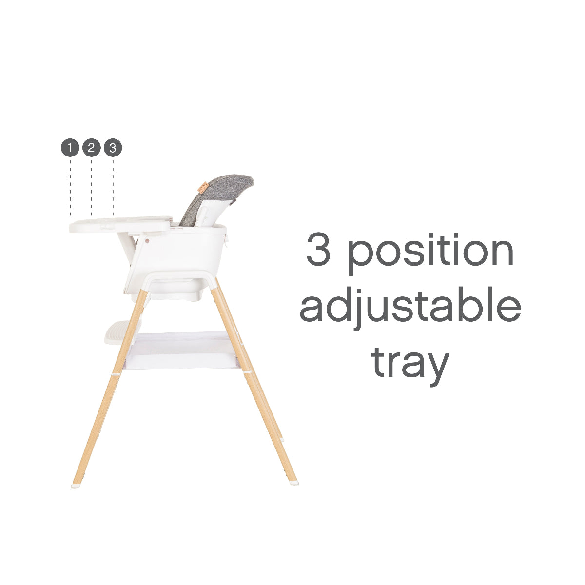 Tutti Bambini Nova Evolutionary Highchair - Scandinavian Walnut & Ecru