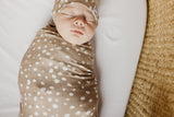Copper Pearl Knitted Swaddle Blanket Fawn