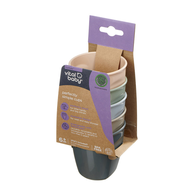 Vital Baby Hydrate Perfectly Simple Cups 5Pk