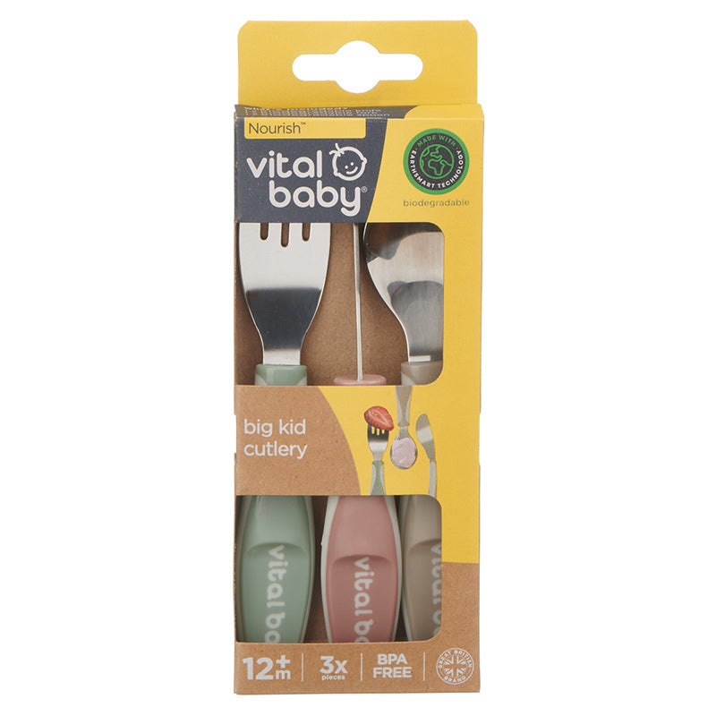 Vital Baby Nourish Big Kid Cutlery 3Pk