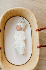Copper Pearl Top Knot Hat Rex 0-4m