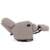 Obaby Madison Glider Recliner Chair – Chenille Mushroom