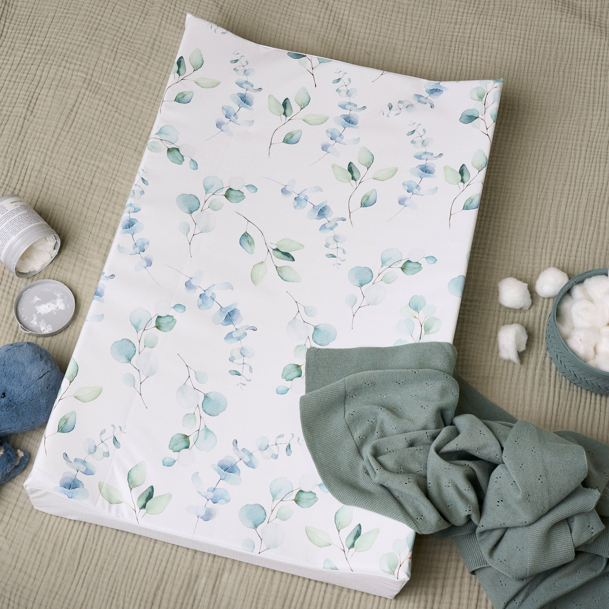 Obaby Wedge Changing Mat - Eucalyptus Print