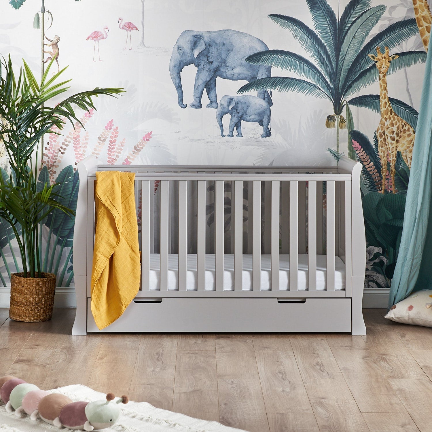 Obaby Stamford Classic Sleigh 2 Piece Room Set - Warm Grey
