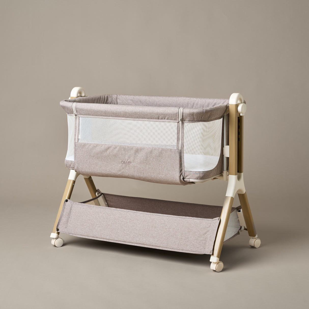 Obaby Cloud Bedside Crib - Nutmeg