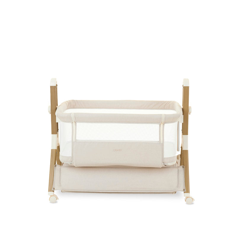 Obaby Cloud Bedside Crib - Oatmeal