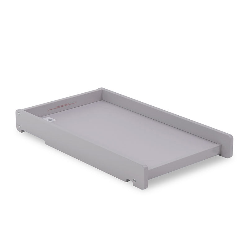 Obaby Grace Cot Bed, Cot Top Changer + Fibre Mattress - Warm Grey