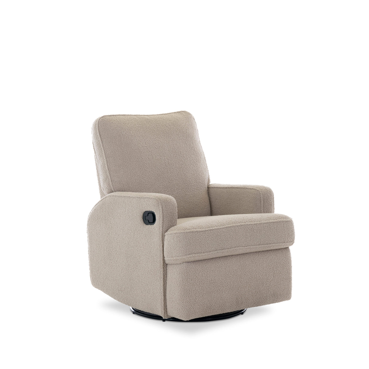 Obaby Madison Swivel Glider Recliner Chair - Teddy Fabric Truffle