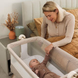 Obaby Cloud Bedside Crib - Oatmeal