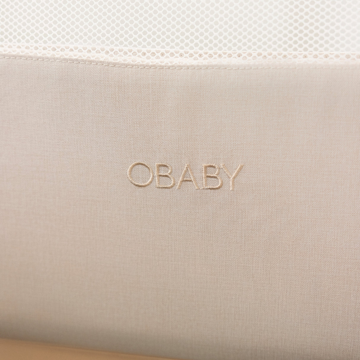 Obaby Cloud Bedside Crib - Oatmeal